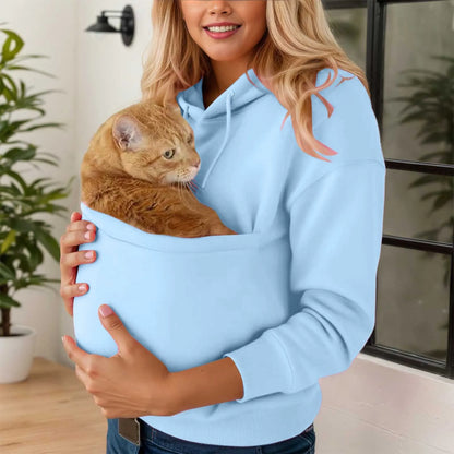 Women's Hoodie Plush Pet Pocket