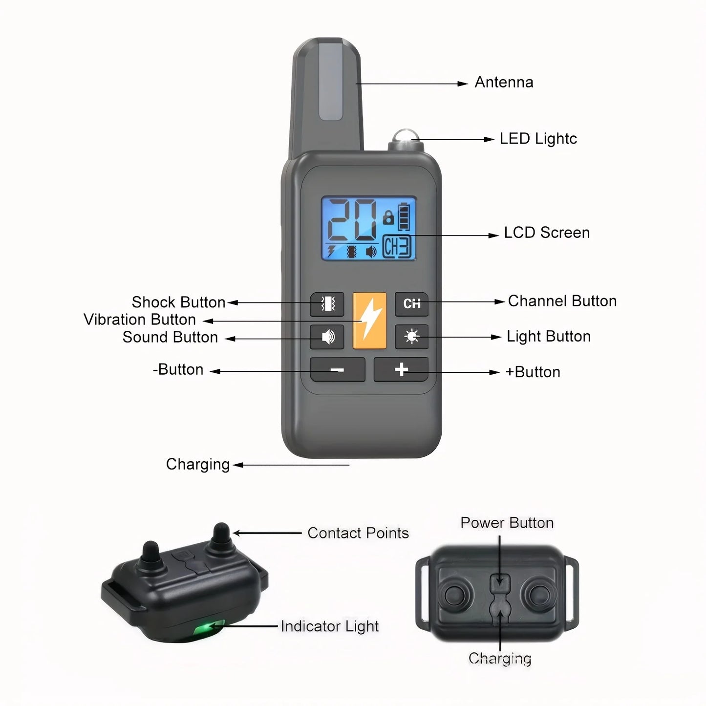 Electric Dog Training Collar Rechargeable