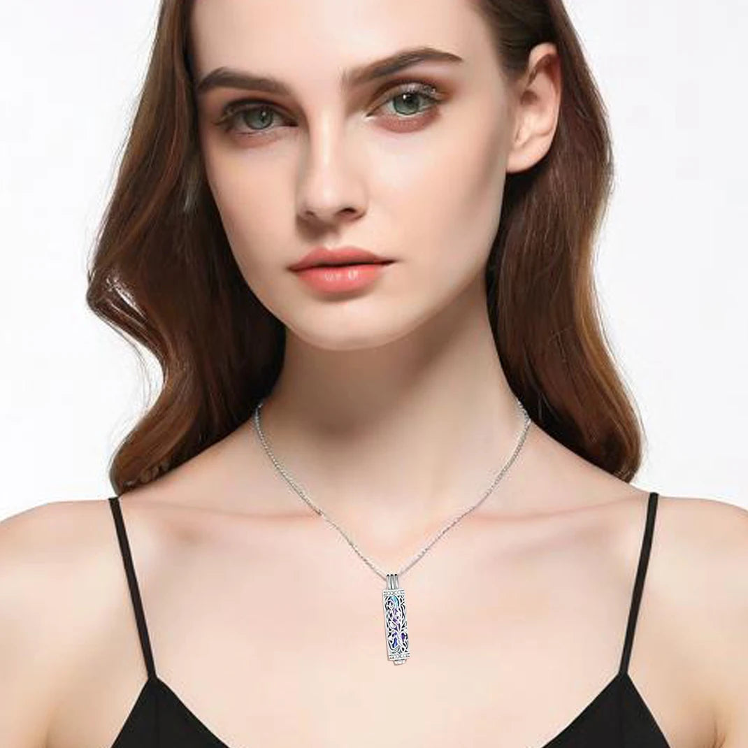 3PCS Cylinder Cremation Jewelry Tree of Life Urn Ashes Necklace for Women Men Cremation Ash Pendant Loved One Memorial Jewelry