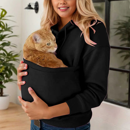 Women's Hoodie Plush Pet Pocket