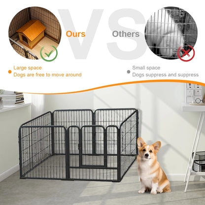 6 Panel Heavy Duty Portable Playpen, Kennel with Door