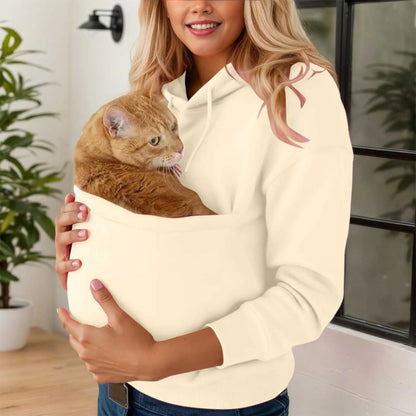 Women's Hoodie Plush Pet Pocket