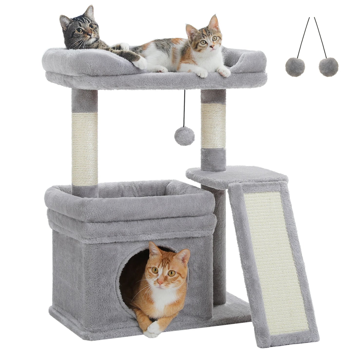 Small Cat Tree for Indoor Cat Tower with Sisal Scratching Post