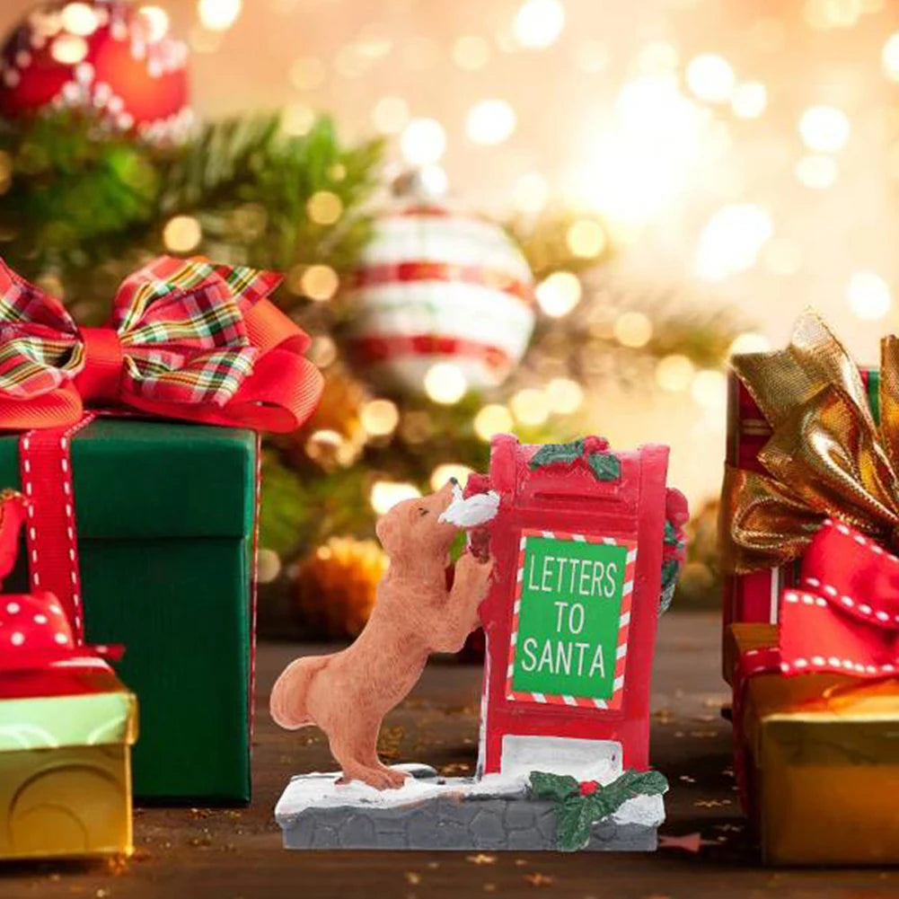 Cute Dog Letter To Santa Resin Christmas Ornament