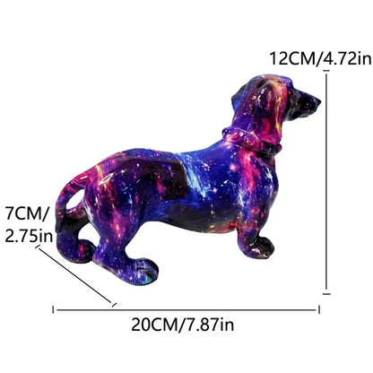 Creative Graffiti Dachshund Dog Statue