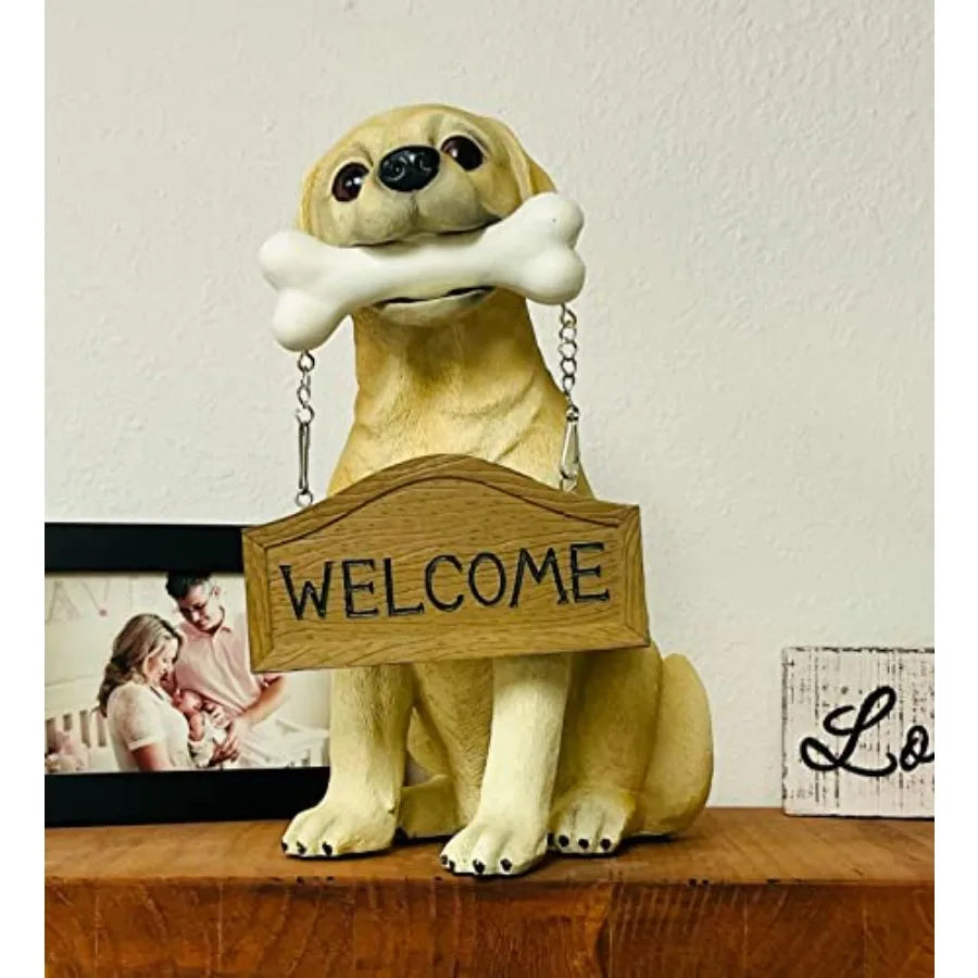 Resin Labrador Retriever Dog Puppy Statue