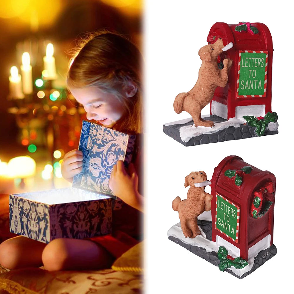 Cute Dog Letter To Santa Resin Christmas Ornament
