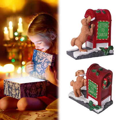 Cute Dog Letter To Santa Resin Christmas Ornament