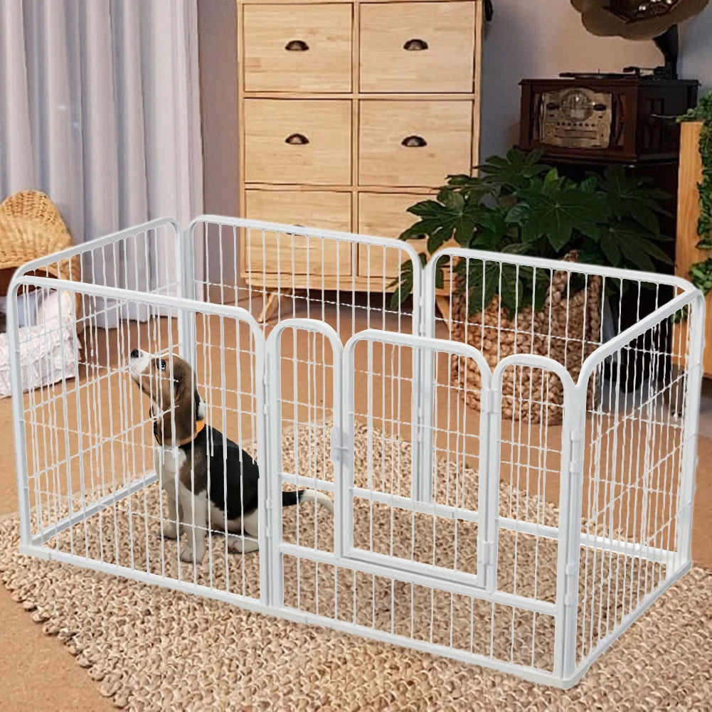 6 Panel Heavy Duty Portable Playpen, Kennel with Door
