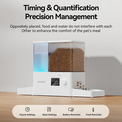 2 In 1 Automatic Pet Feeder Gravity Water Fountain