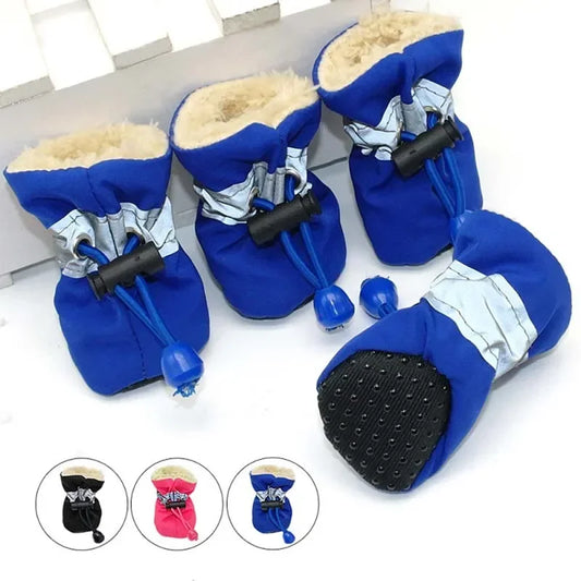4pcs Antiskid Puppy Shoes