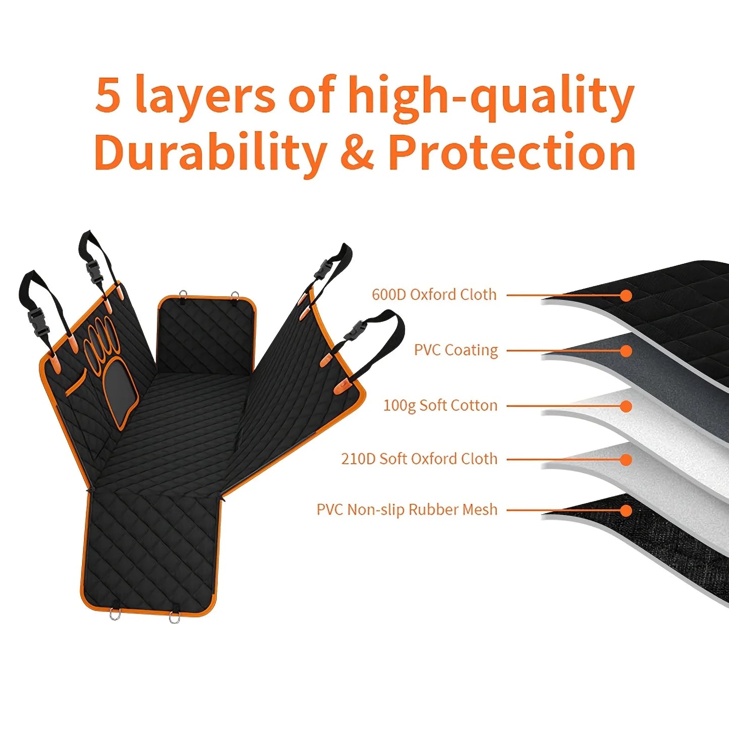 Dog Seat Cover, Heavy Duty Scratch Resistant