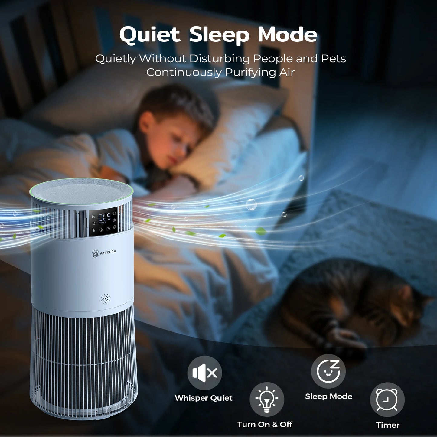 P2 Air Purifier for Pet Allergy Sufferers 843 m³/h