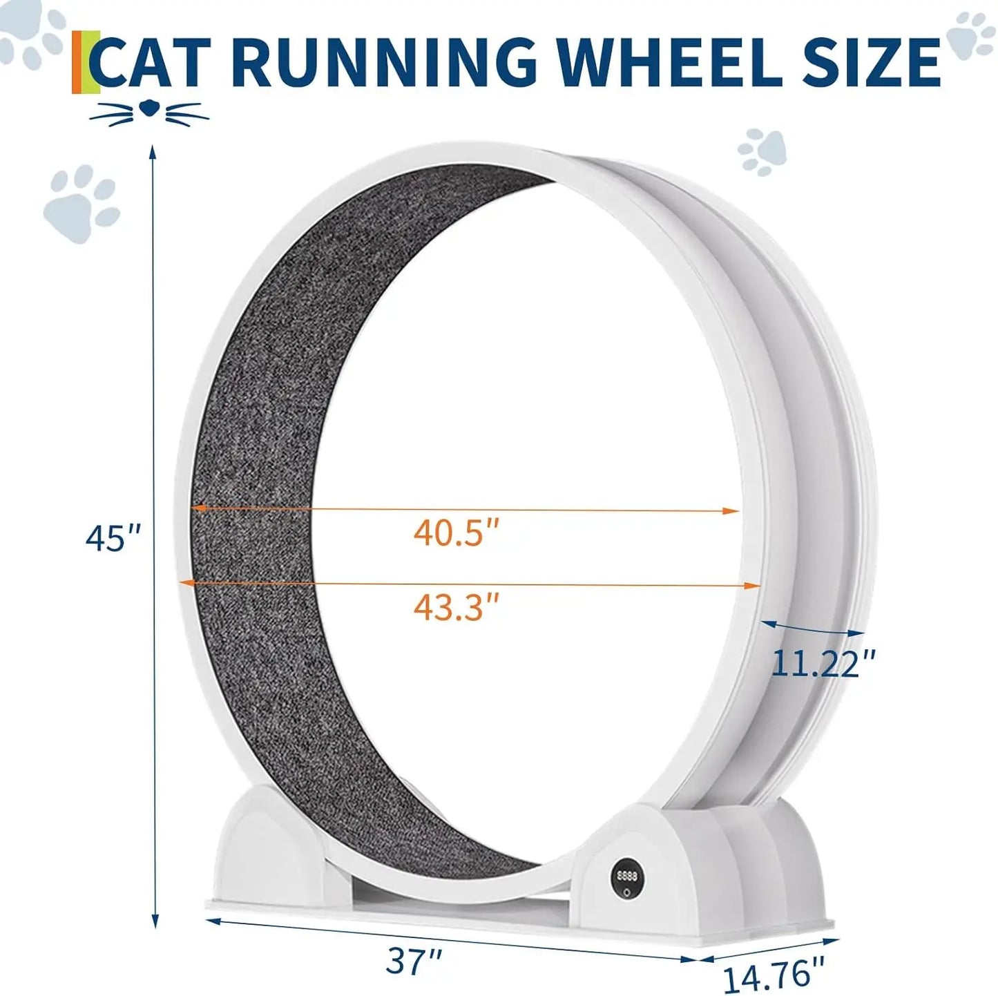 Cat Exercise Wheel, Treadmill with Pedometer