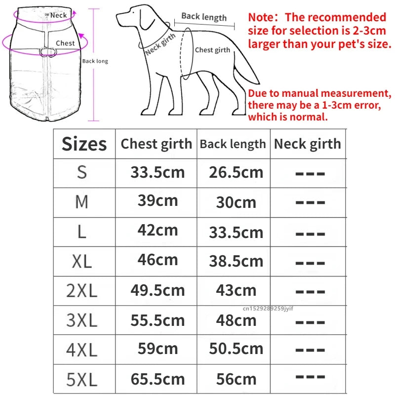 Waterproof Warm Dog Clothes Pet Coat Winter