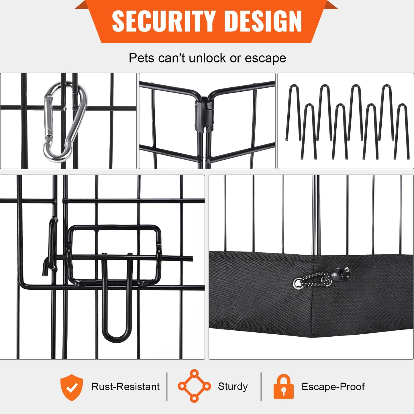 Dog Playpen Foldable Metal Dog Exercise Pen