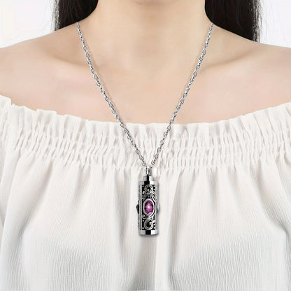 3pcs Cremation Jewelry Heart/Bar/Cylinder Urn Necklaces