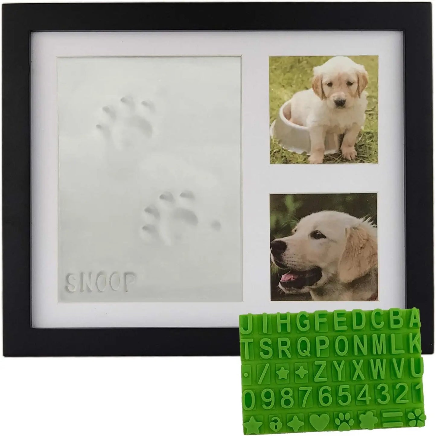 Pet Pawprint Keepsake Kit with Wood Frame, Heartfelt Gift