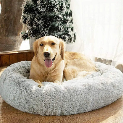 Donut Dog Bed Warm, Plush Pet bed, Calming Beds