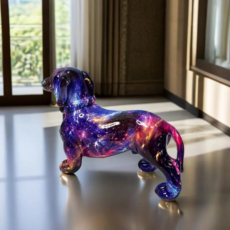 Creative Graffiti Dachshund Dog Statue