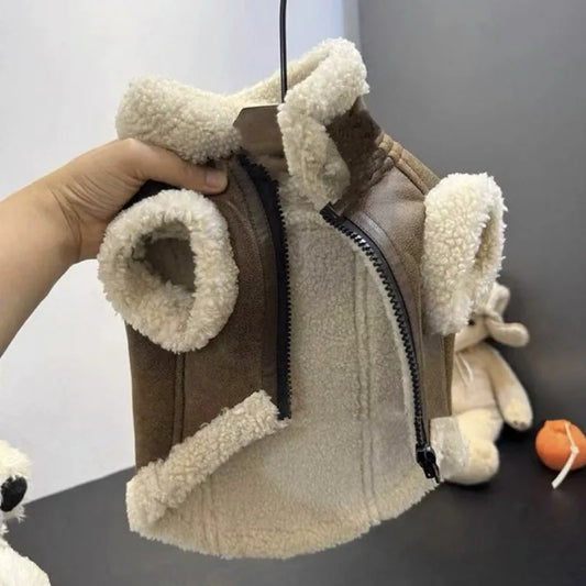 Pet Padded Vest Solid Cotton Coat Small Dog Sleeveless Jacket