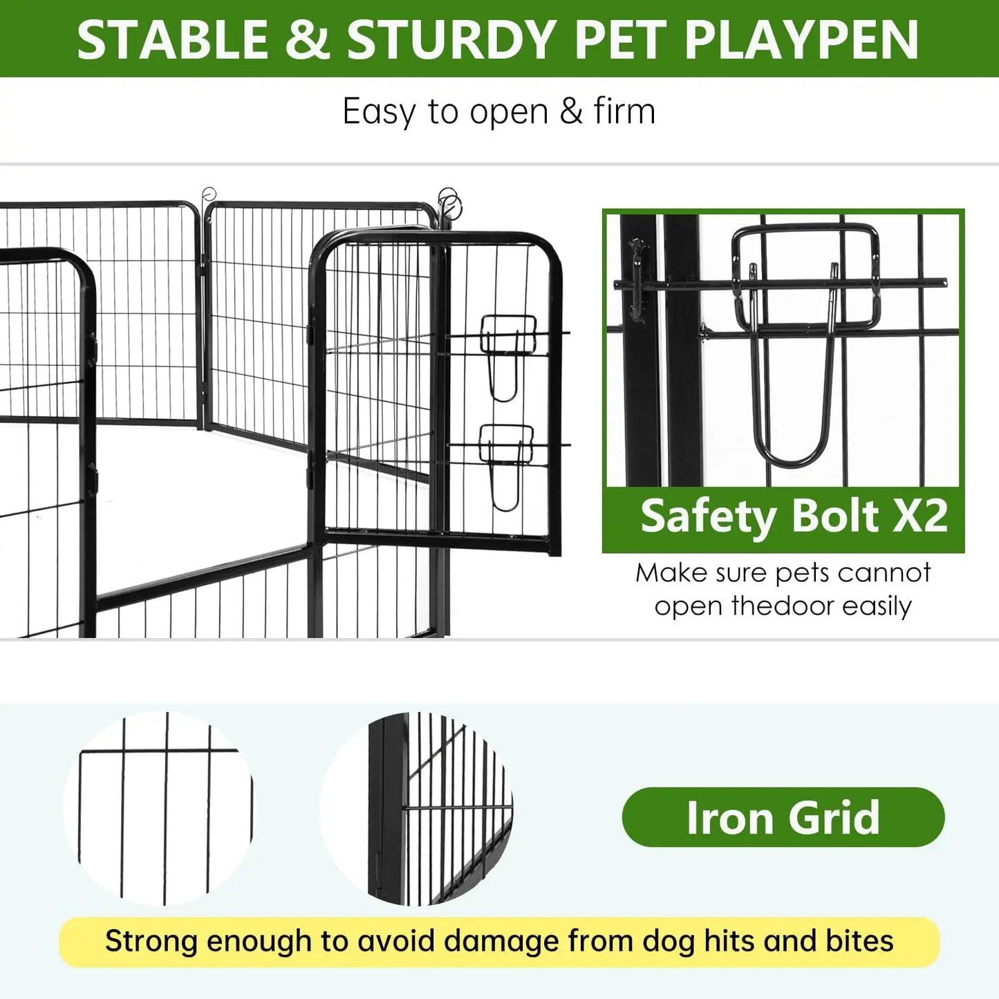 Dog Playpen, 40 Inch, 8 Panels