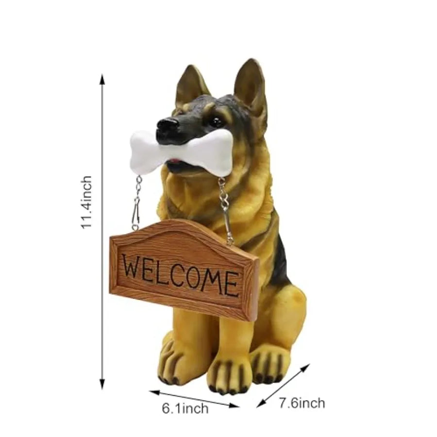 German Sheperd Dog Puppy Statue