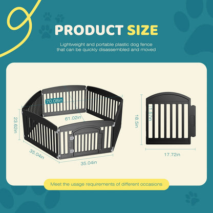 Plastic Dog Playpen, Pet Fence, Portable