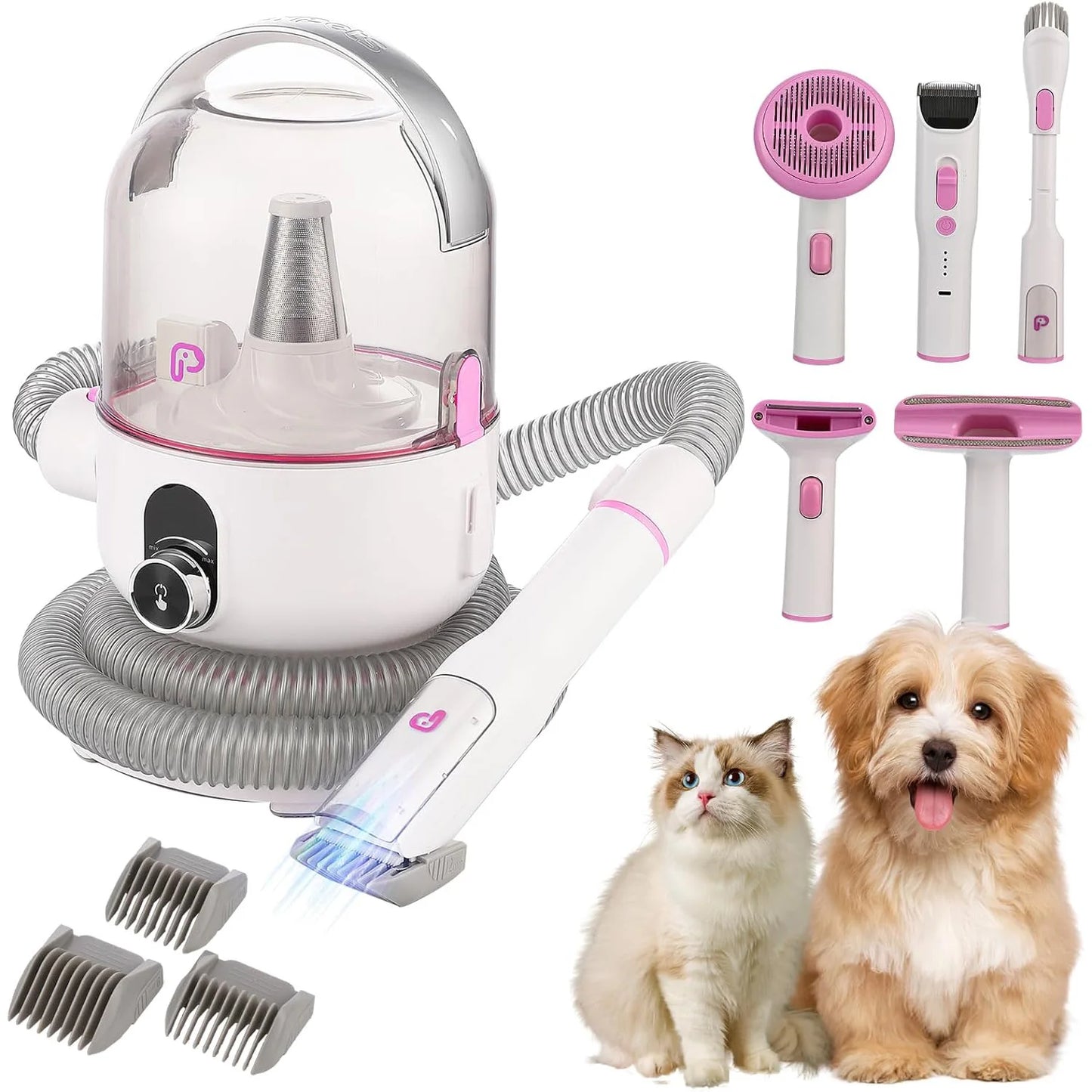 Pet Grooming Kit with 2L Vacuum Suction