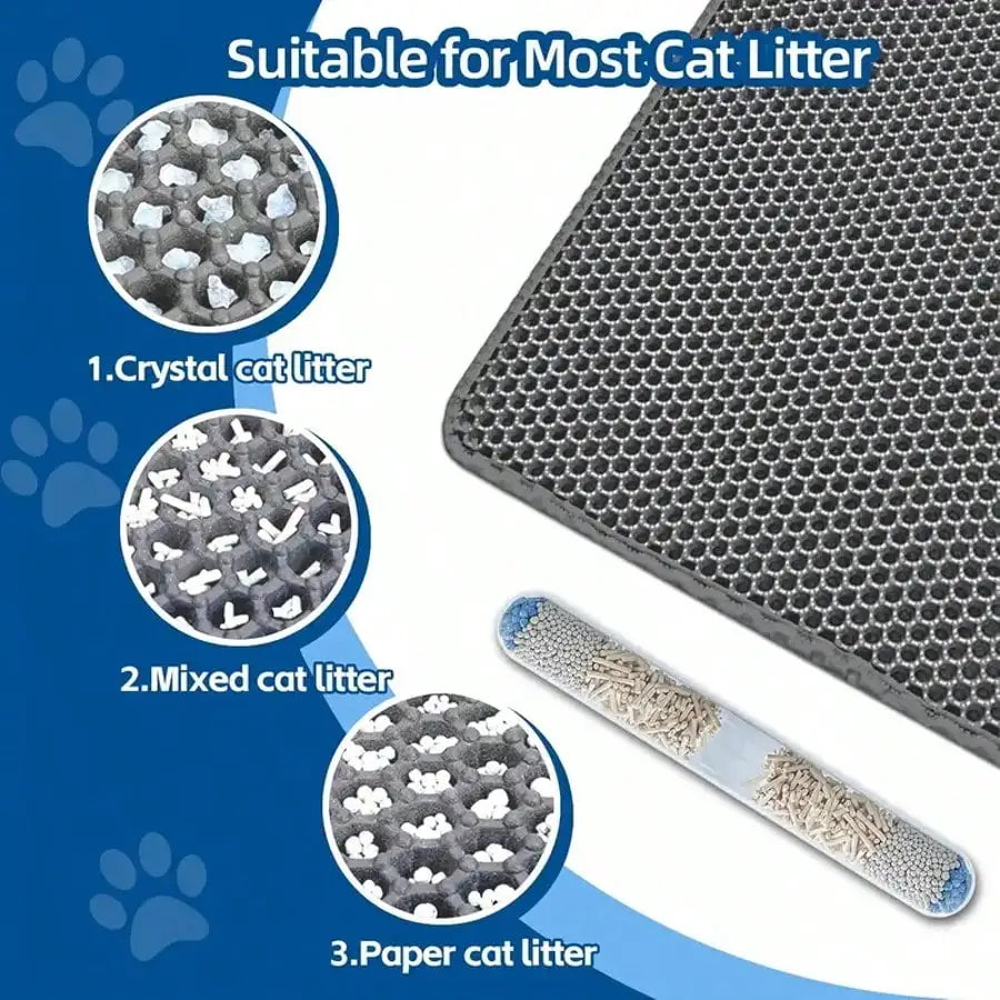 Extra-Large Double-Layer EVA Cat Litter Mat