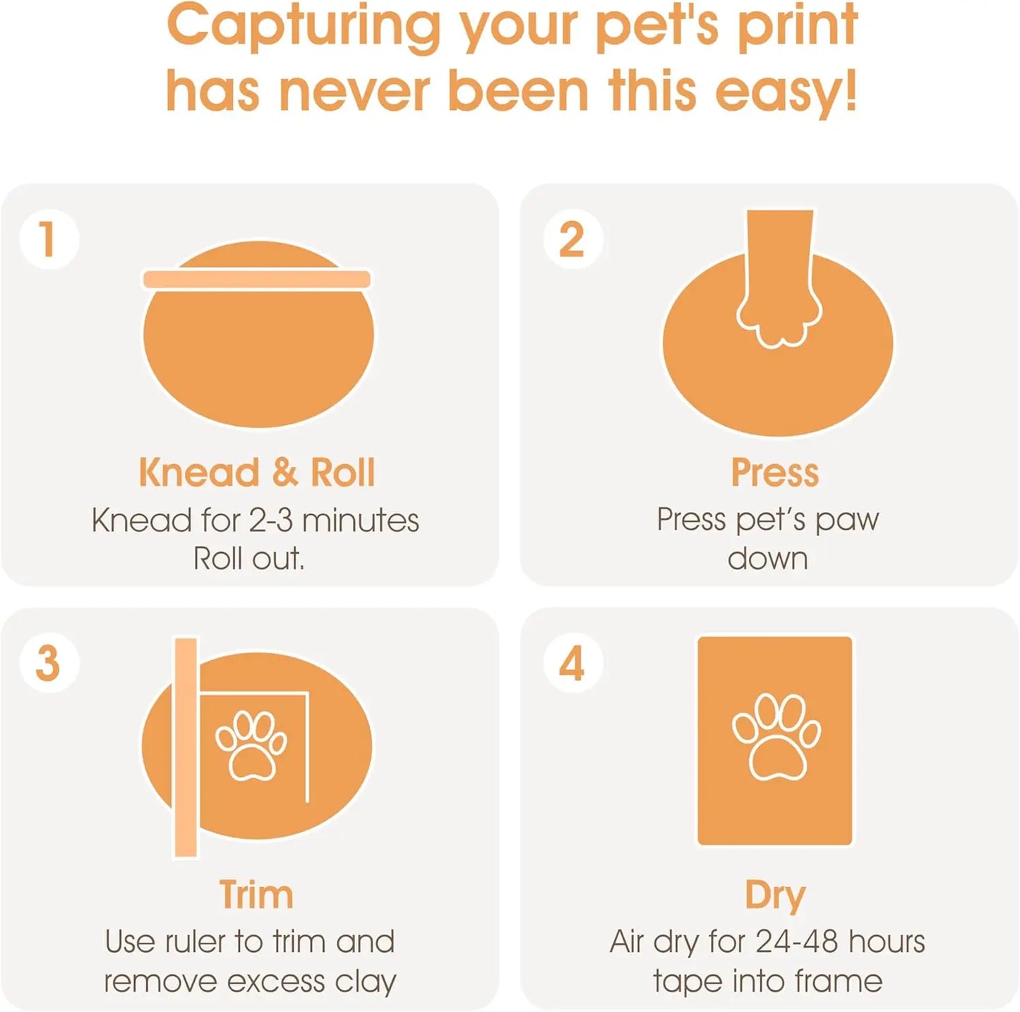 Pet Memorial Box & Paw Print Kit, Keepsake Urn