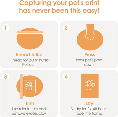 Pet Memorial Box & Paw Print Kit, Keepsake Urn