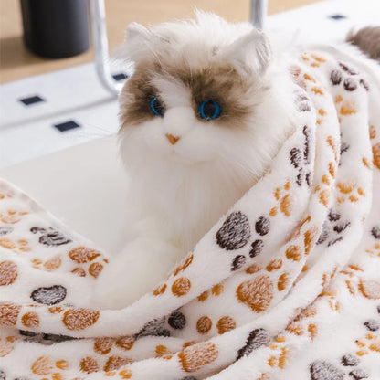 1Pc Super Soft Fluffy Fleece Pet Blanket