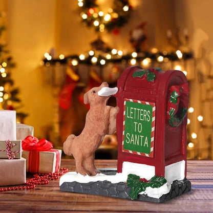 Cute Dog Letter To Santa Resin Christmas Ornament
