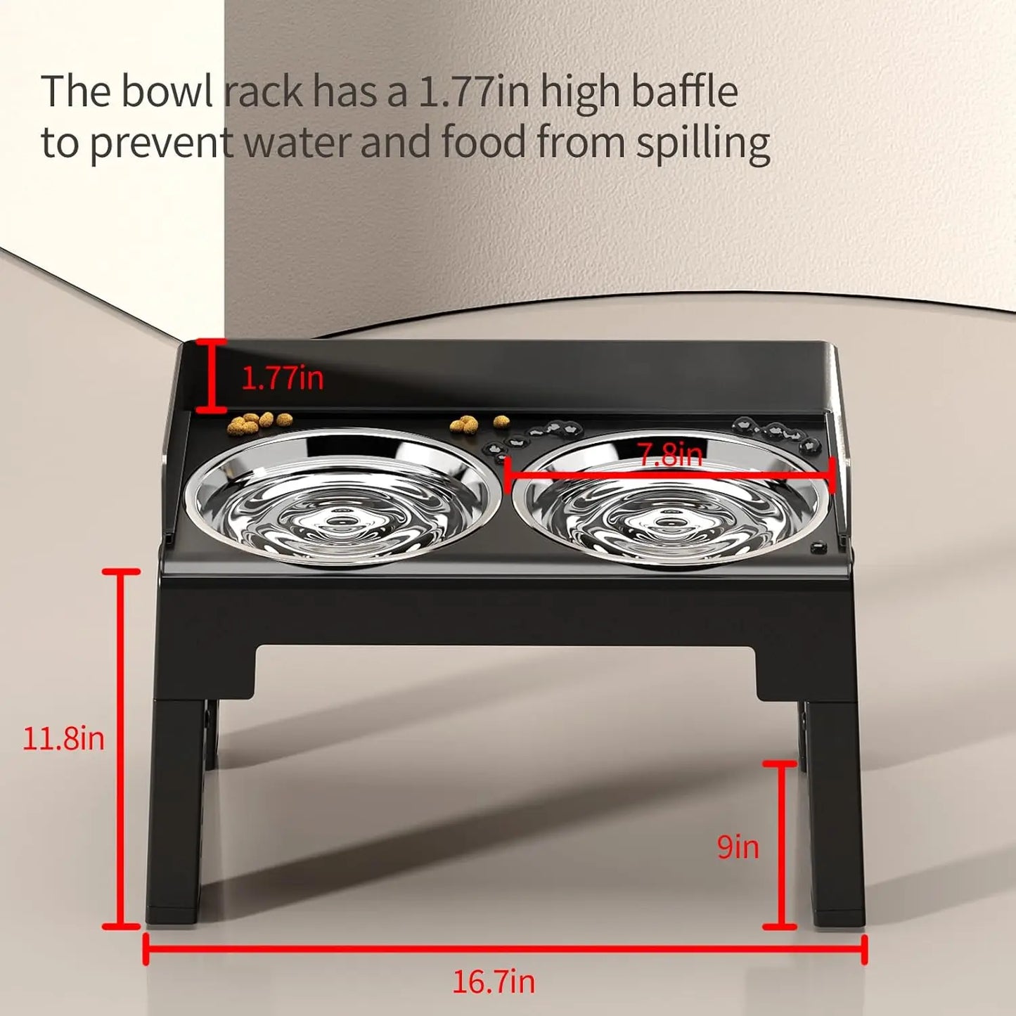 Adjustable Height Tiltable Dog Feeder