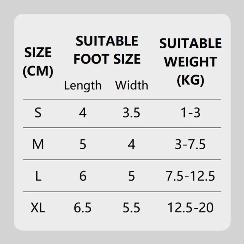 4PCS Waterproof Winter Dog Shoes