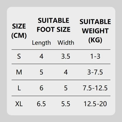 4PCS Waterproof Winter Dog Shoes