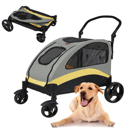 Heavy Duty Dog Stroller Foldable Pet Trolley