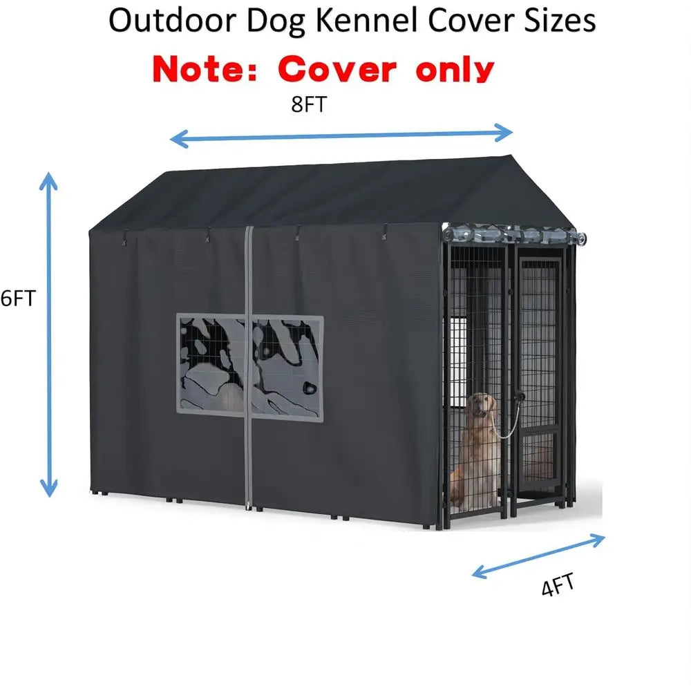 Outdoor Dog Kennel COVER - Heavy Duty Waterproof Cover