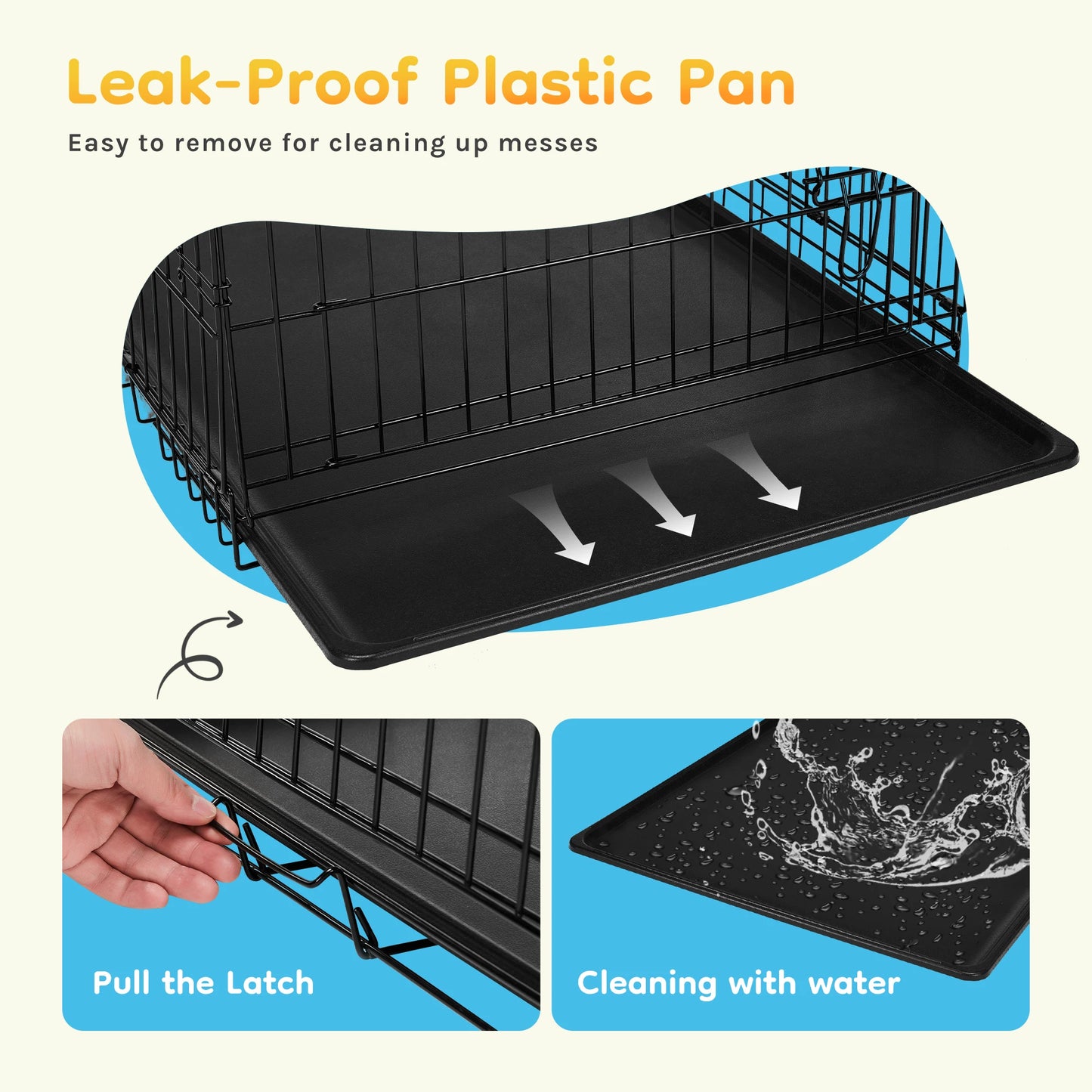 Single Door 30 Inch Folding Metal Wire Dog Kennel