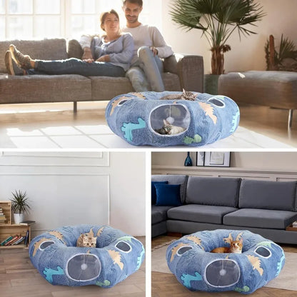 Foldable Cat Tunnel – Interactive Play System