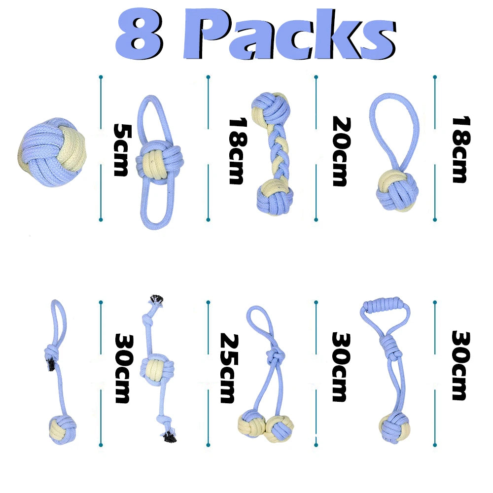 12Pcs Large Dog Toy Sets Chew Rope