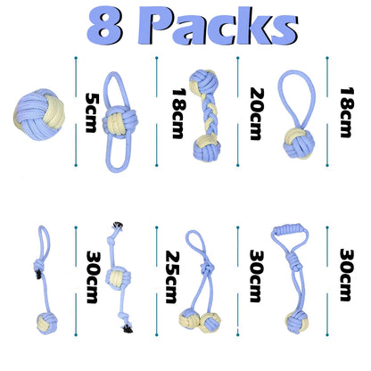 12Pcs Large Dog Toy Sets Chew Rope