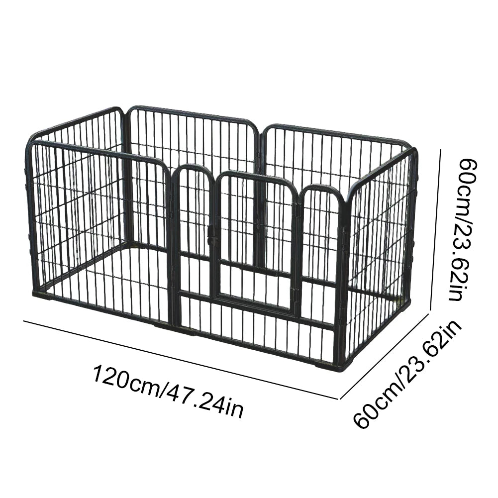 6 Panel Heavy Duty Portable Playpen, Kennel with Door