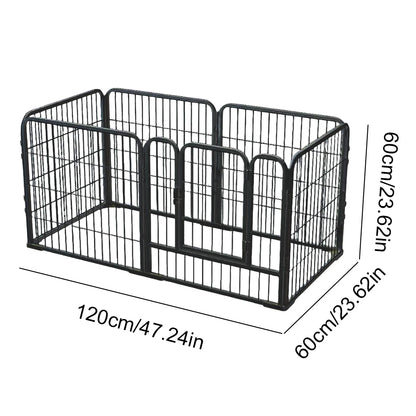 6 Panel Heavy Duty Portable Playpen, Kennel with Door