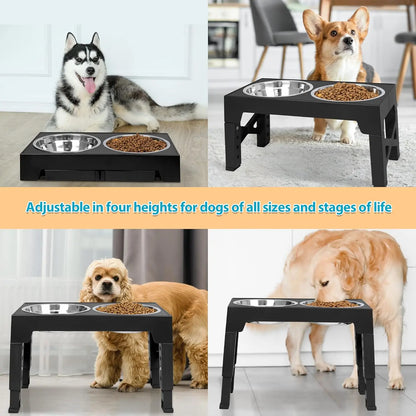 Adjustable Elevated Dog Bowls