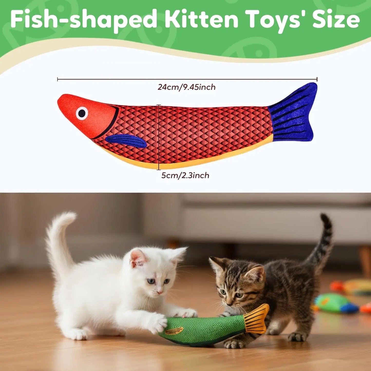Catnip Toys Saury Fish, Interactive