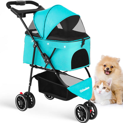 Pet Stroller For Small Puppy Dogs & Cats