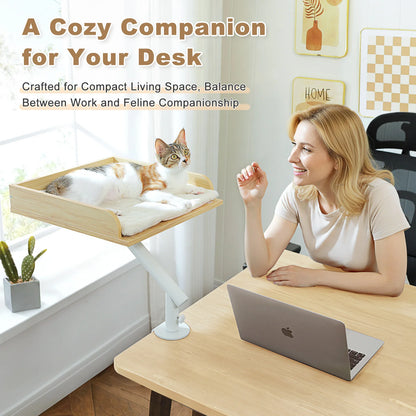 Cat Desk Bed, 360° Rotatable Bed Stand