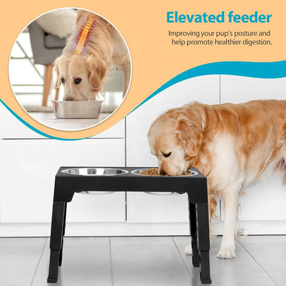 Adjustable Elevated Dog Bowls